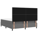 vidaXL LED Box Spring Ágy Világosszürke és fehér 180 x 200 cm