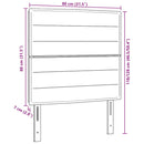 vidaXL Fejtámla fejtámlával sötétbarna 80 cm szövet