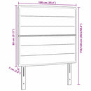 vidaXL Fejtámla fejtámlával Fekete 100 cm szövet