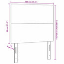 vidaXL Fejtámla fejtámlával Világosszürke 100 cm Sávos Szövet