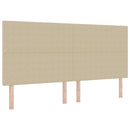 vidaXL Fejtámla fejtámlával Világosszürke 200 cm Sávos Szövet