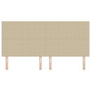 vidaXL Fejtámla fejtámlával Világosszürke 200 cm Sávos Szövet