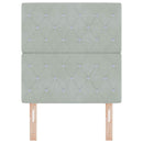 vidaXL Bársony Fejtámla fejtámlával Világosszürke 80 cm Bársony