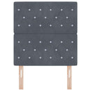 vidaXL Bársony Fejtámla fejtámlával Sötétszürke 80 cm Bársony