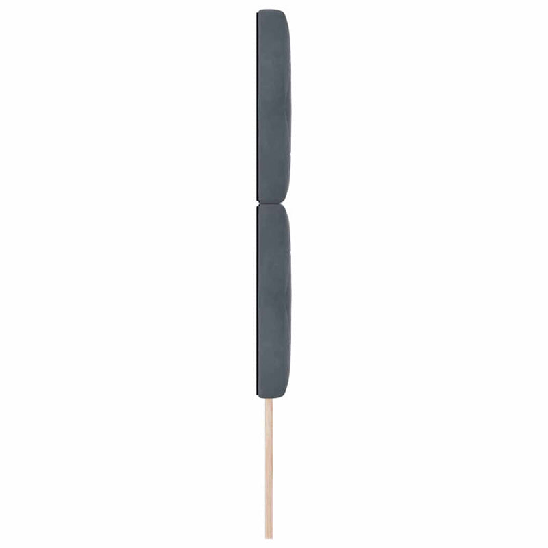 vidaXL Bársony Fejtámla Argyle fejtámlával Sötétszürke 80 cm Bársony