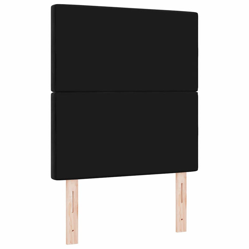 vidaXL Bársony Fejtámla Argyle fejtámlával Fekete 80 cm Bársony