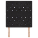 vidaXL Bársony Fejtámla fejtámlával Fekete 80 cm Bársony