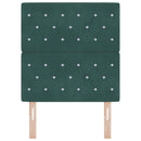 vidaXL Bársony Fejtámla fejtámlával Sötétzöld 80 cm Bársony