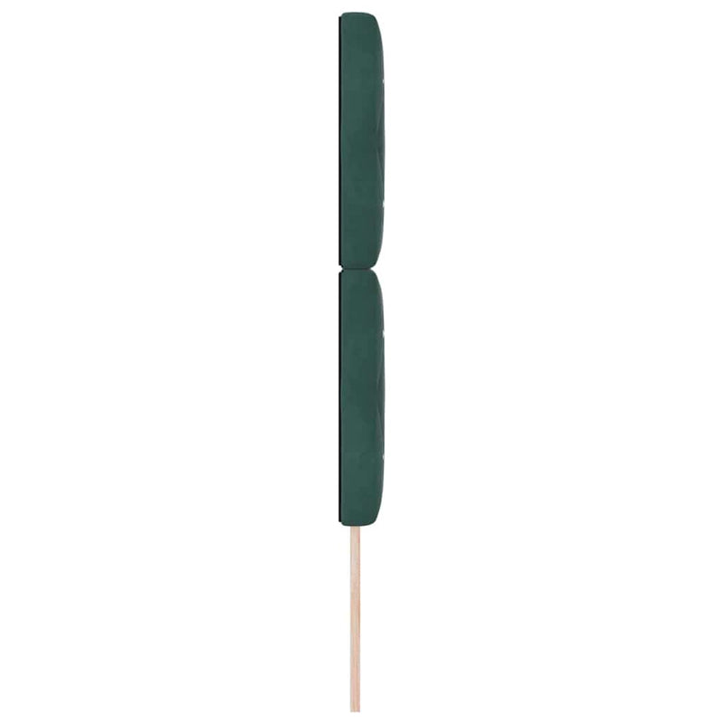 vidaXL Bársony Fejtámla Argyle fejtámlával Sötétzöld 80 cm Bársony