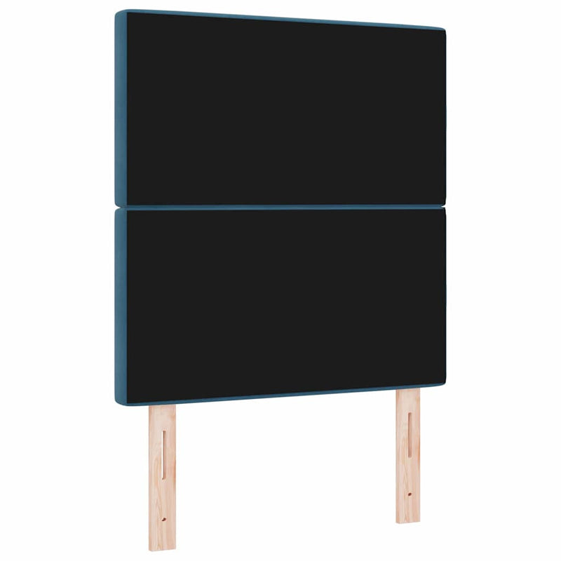 vidaXL Bársony Fejtámla Argyle fejtámlával Sötétkék 80 cm Bársony