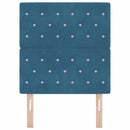 vidaXL Bársony Fejtámla fejtámlával Sötétkék 80 cm Bársony