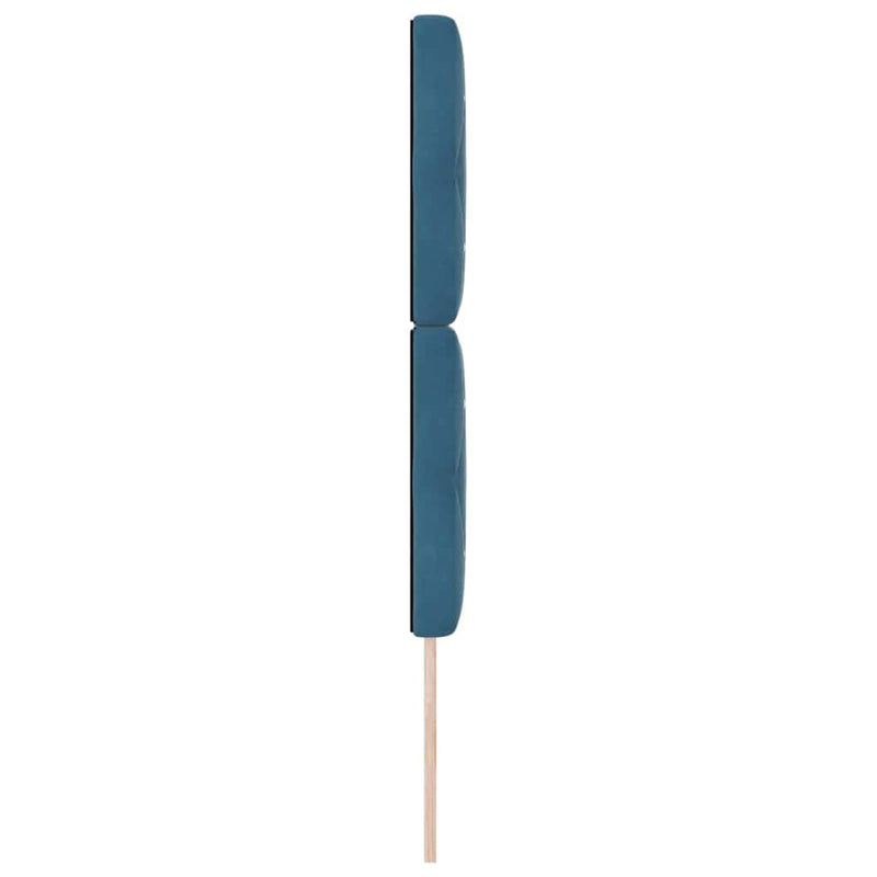 vidaXL Bársony Fejtámla Argyle fejtámlával Sötétkék 80 cm Bársony