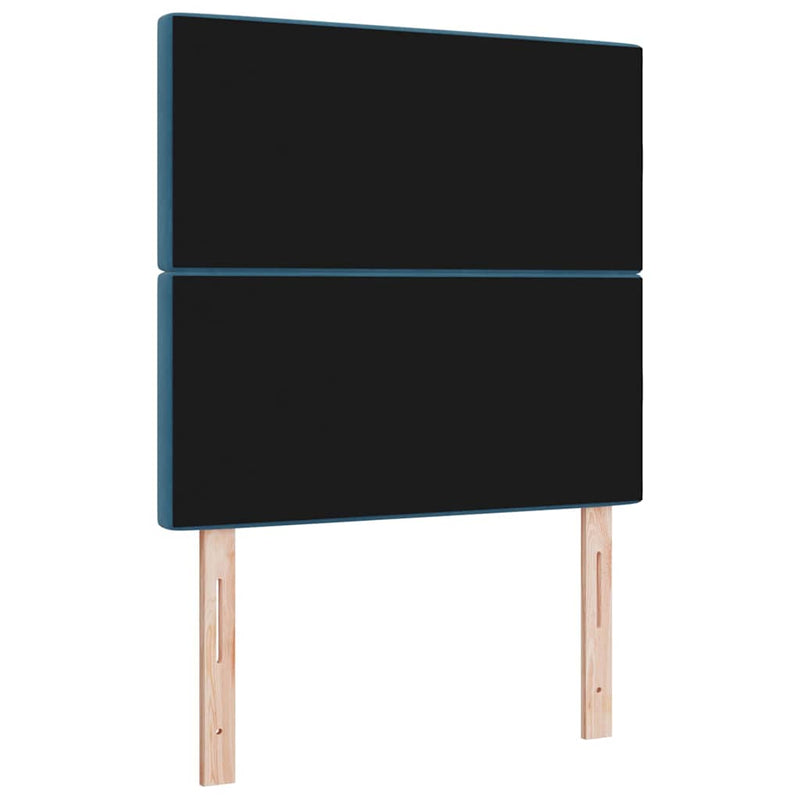 vidaXL Bársony Fejtámla Argyle fejtámlával Sötétkék 90 cm Bársony