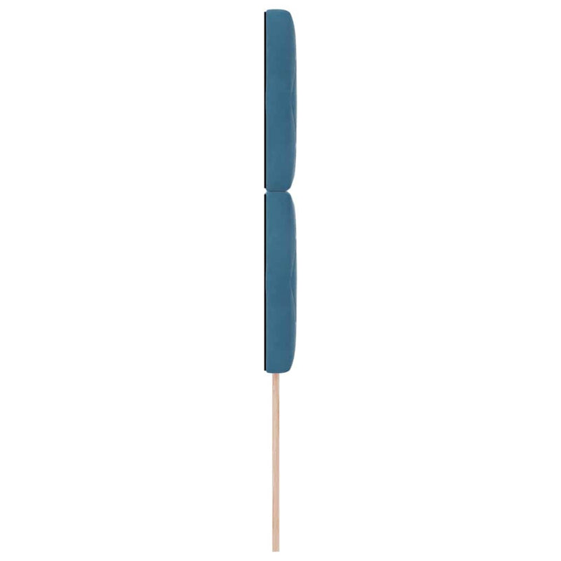 vidaXL Bársony Fejtámla Argyle fejtámlával Sötétkék 90 cm Bársony