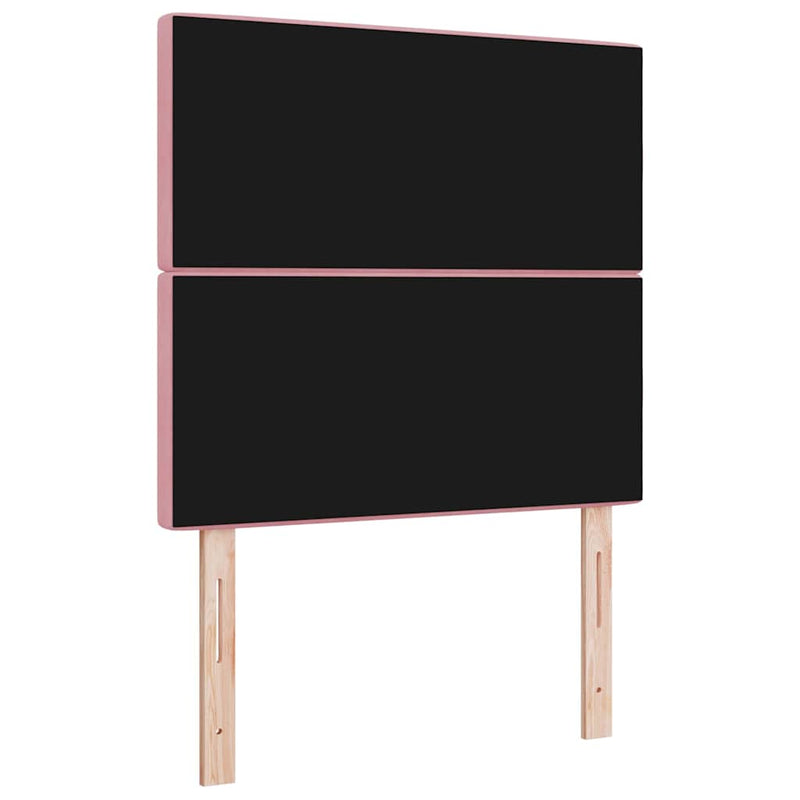 vidaXL Bársony Fejtámla Argyle fejtámlával Rózsaszín 90 cm Bársony