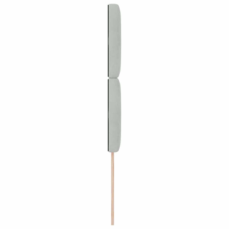 vidaXL Bársony Fejtámla Argyle Világosszürke 100 cm Bársony