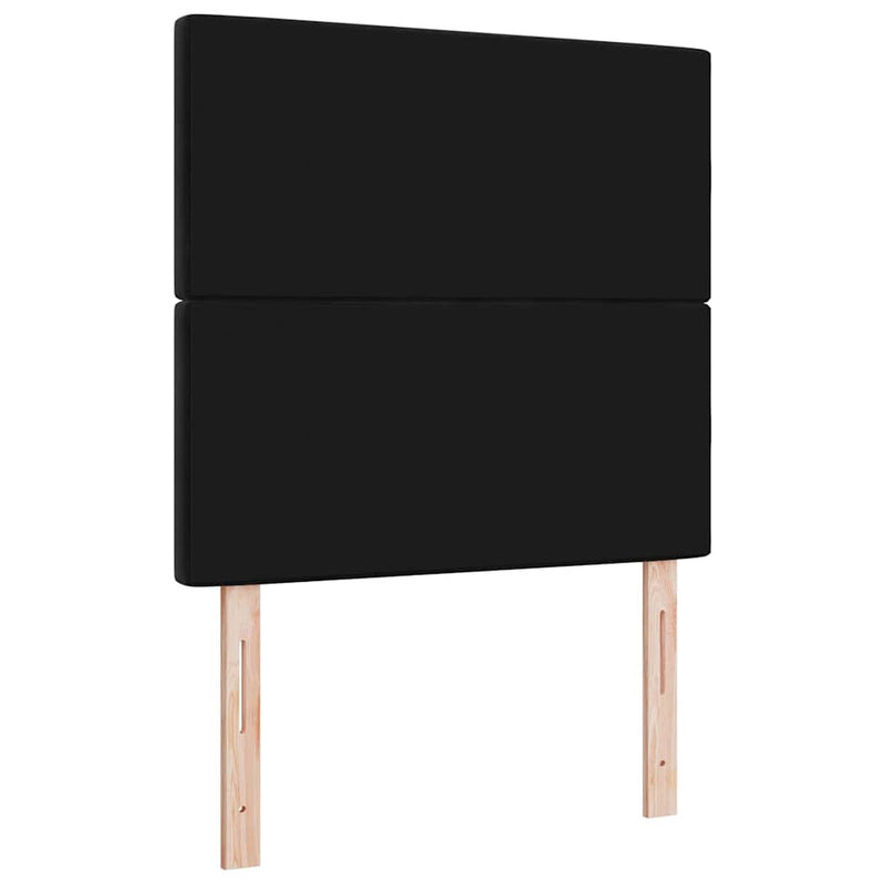 vidaXL Bársony Fejtámla Argyle fejtámlával Fekete 100 cm Bársony