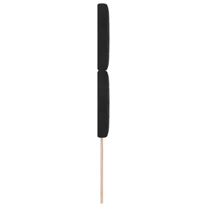 vidaXL Bársony Fejtámla Argyle fejtámlával Fekete 100 cm Bársony