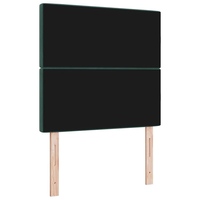 vidaXL Bársony Fejtámla Argyle fejtámlával Sötétzöld 100 cm Bársony
