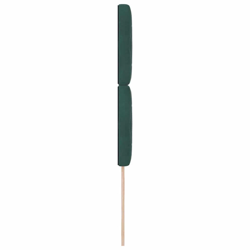 vidaXL Bársony Fejtámla Argyle fejtámlával Sötétzöld 100 cm Bársony