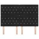 vidaXL Bársony Fejtámla fejtámlával Fekete 140 cm Bársony