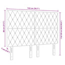 vidaXL Bársony Fejtámla fejtámlával Fekete 140 cm Bársony