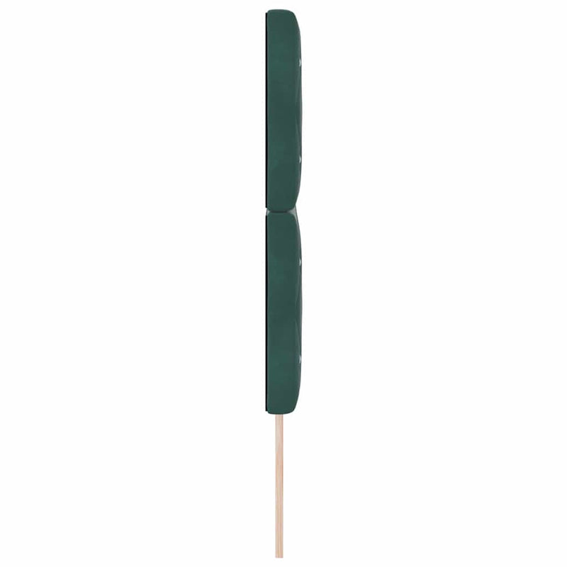 vidaXL Bársony Fejtámla Argyle fejtámlával Sötétzöld 140 cm Bársony