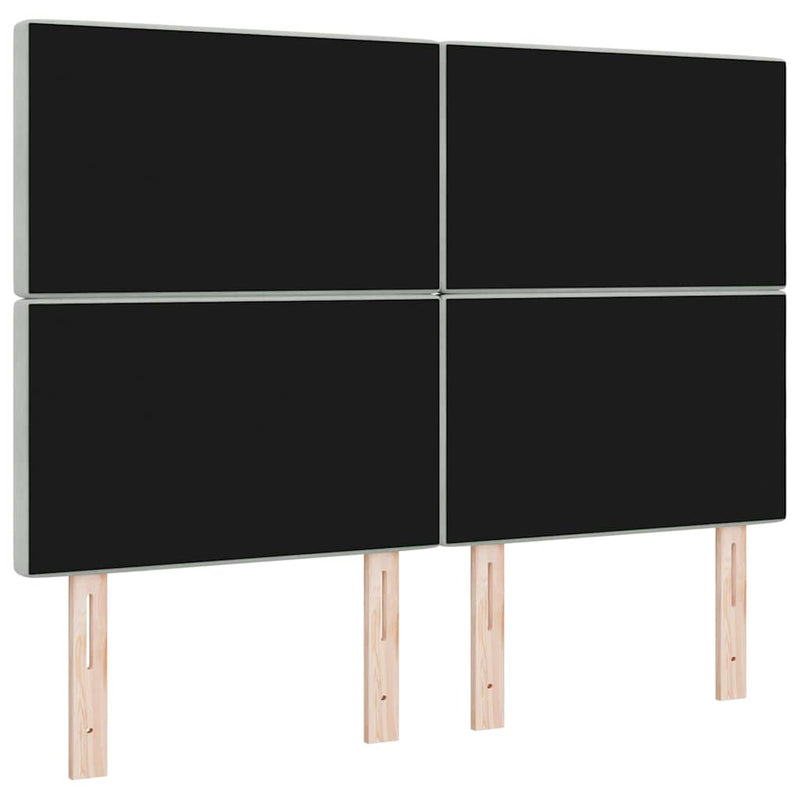 vidaXL Bársony Fejtámla Argyle Világosszürke 160 cm Bársony