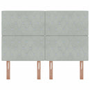 vidaXL Bársony Fejtámla fejtámlával Világosszürke 160 cm Bársony