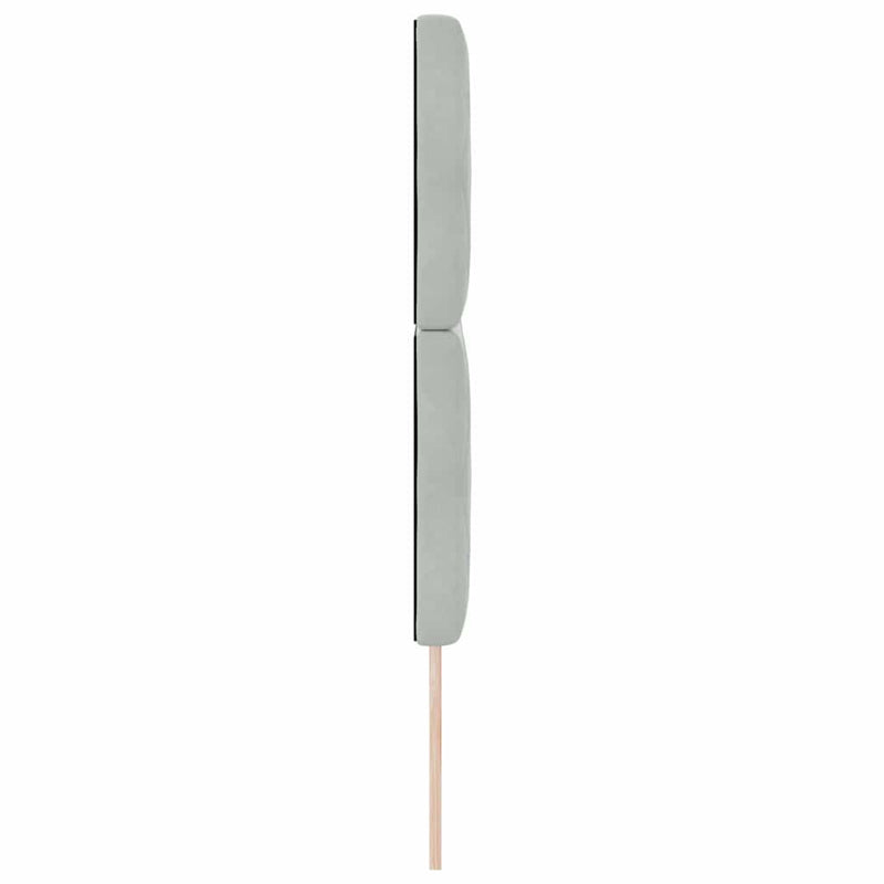 vidaXL Bársony Fejtámla Argyle Világosszürke 160 cm Bársony