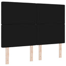 vidaXL Bársony Fejtámla fejtámlával Fekete 160 cm Bársony