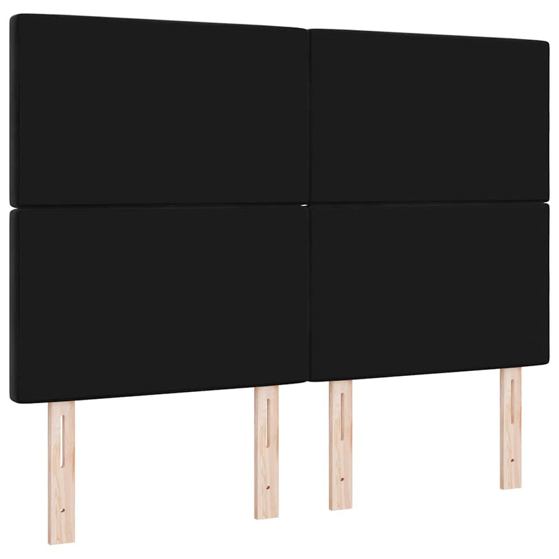 vidaXL Bársony Fejtámla Argyle fejtámlával Fekete 160 cm Bársony