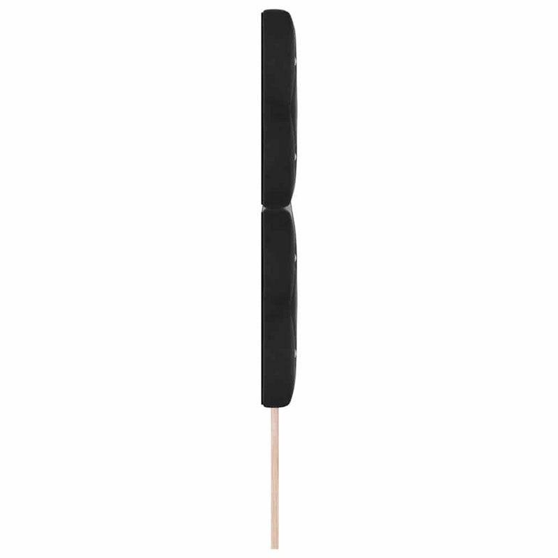 vidaXL Bársony Fejtámla Argyle fejtámlával Fekete 160 cm Bársony