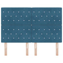 vidaXL Bársony Fejtámla fejtámlával Sötétkék 160 cm Bársony