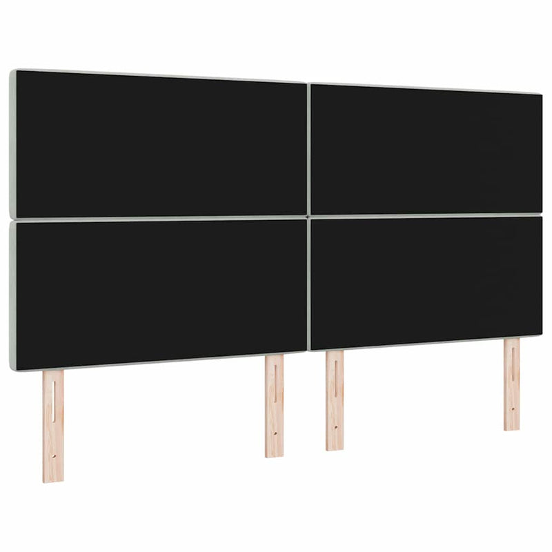 vidaXL Bársony Fejtámla Argyle Világosszürke 180 cm Bársony