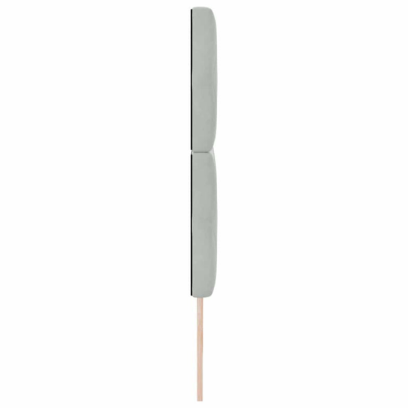 vidaXL Bársony Fejtámla Argyle Világosszürke 180 cm Bársony