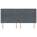 vidaXL Bársony Fejtámla fejtámlával Sötétszürke 200 cm Bársony