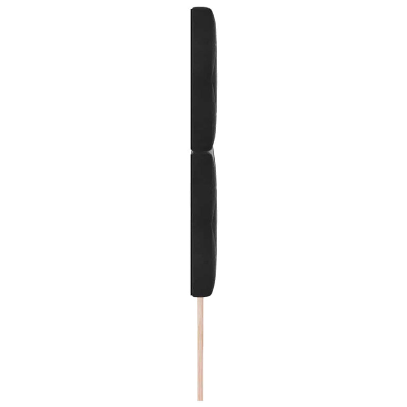 vidaXL Bársony Fejtámla Argyle fejtámlával Fekete 200 cm Bársony