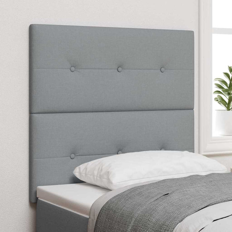 vidaXL Fejtámla fejtámlával Világosszürke 100 cm szövet