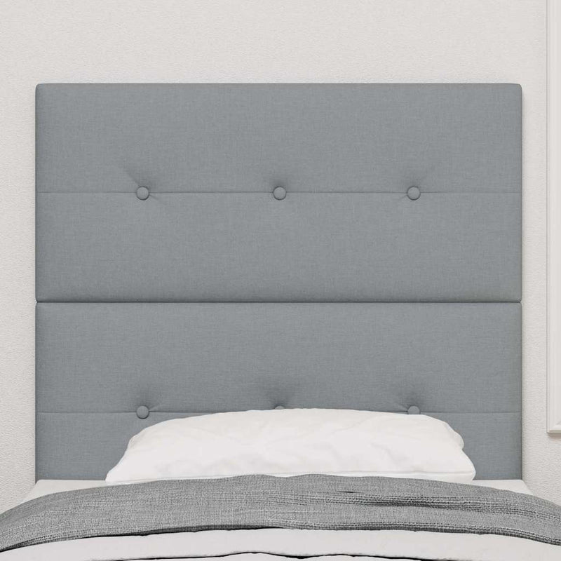 vidaXL Fejtámla fejtámlával Világosszürke 100 cm szövet