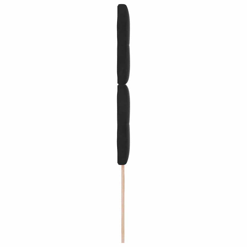 vidaXL Fejtámla Falra szerelhető fejtámlával Fekete 100 cm Bársony