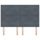 vidaXL Fejtámla fejtámlával Sötétszürke 160 cm Bársony