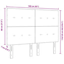vidaXL Fejtámla fejtámlával Sötétszürke 160 cm Bársony