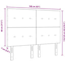 vidaXL Fejtámla Sötétzöld 160 cm Bársony