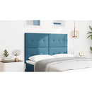 vidaXL Fejtámla Sötét kék 160 cm Bársony