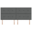 vidaXL Fejtámla fejtámlával Sötétszürke 200 cm szövet