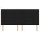 vidaXL Fejtámla fejtámlával Fekete 200 cm szövet