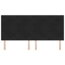 vidaXL Fejtámla fejtámlával Fekete 200 cm Bársony