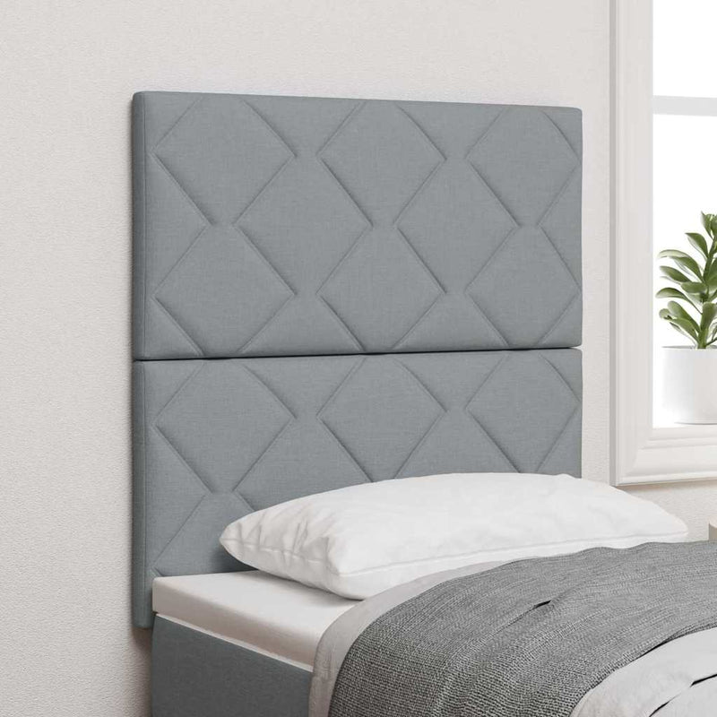 vidaXL Textil Fejtámla Geometrikus Világosszürke 80 cm szövet