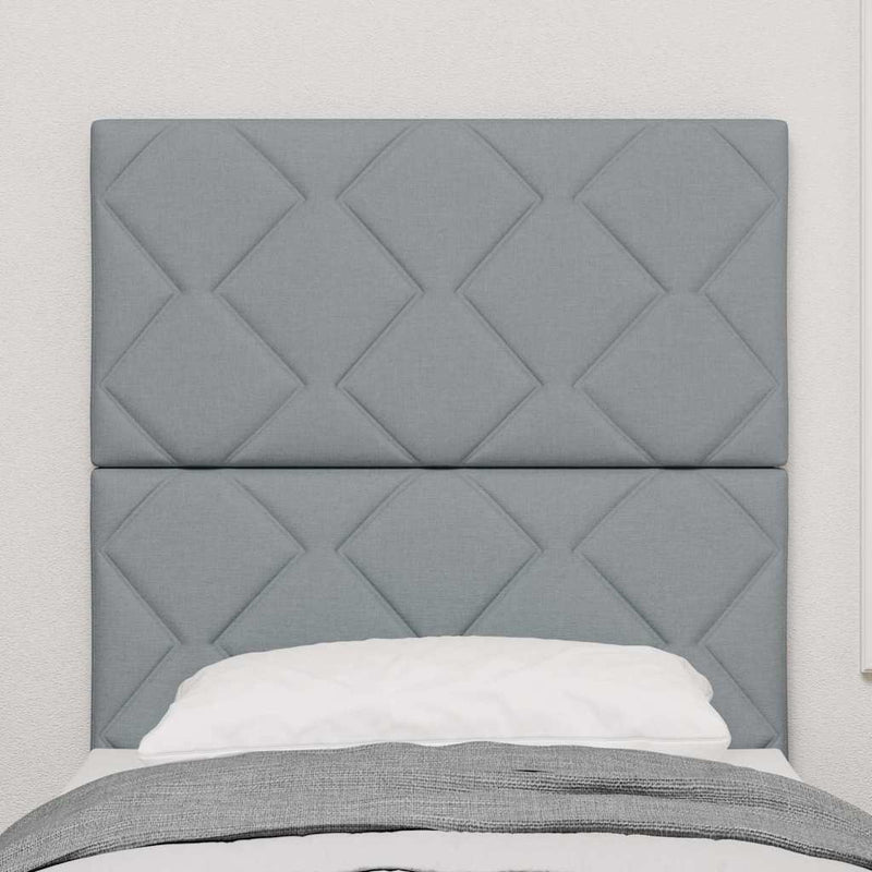 vidaXL Textil Fejtámla Geometrikus Világosszürke 80 cm szövet